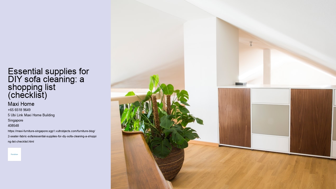 Essential supplies for DIY sofa cleaning: a shopping list (checklist)