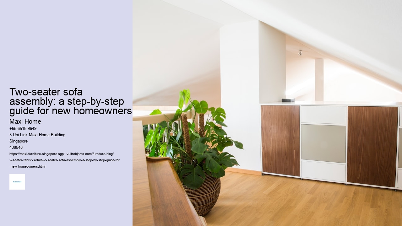 Two-seater sofa assembly: a step-by-step guide for new homeowners