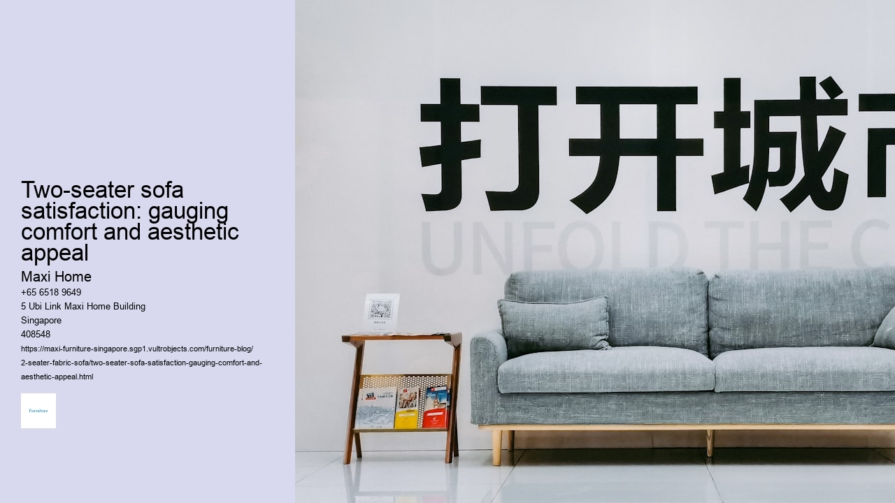 Two-seater sofa satisfaction: gauging comfort and aesthetic appeal