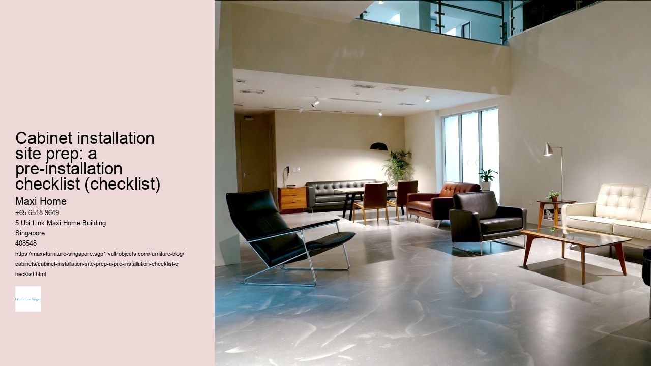 Cabinet installation site prep: a pre-installation checklist (checklist)