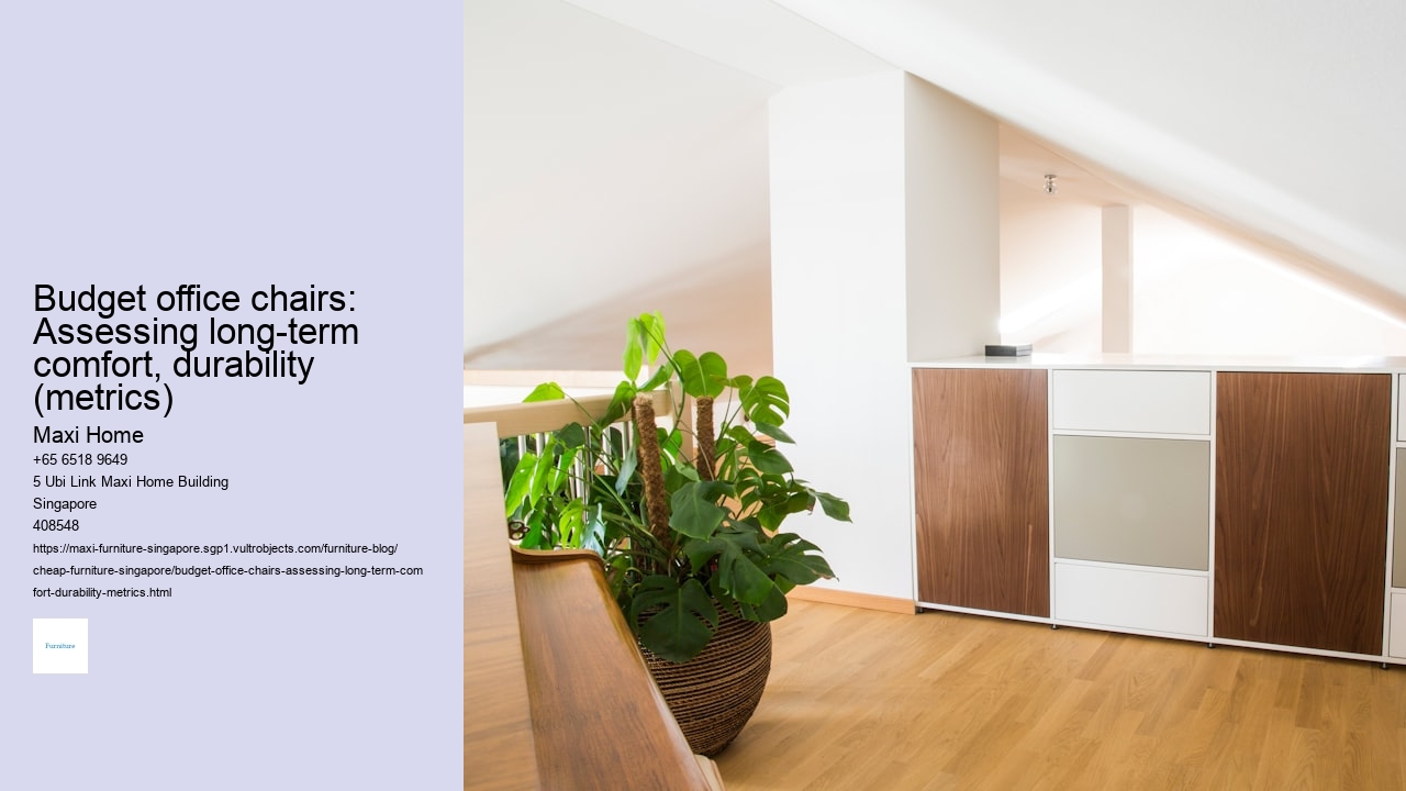 Budget office chairs: Assessing long-term comfort, durability (metrics)