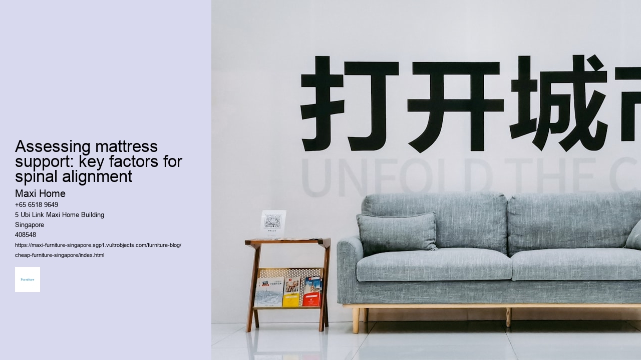 Assessing mattress support: key factors for spinal alignment