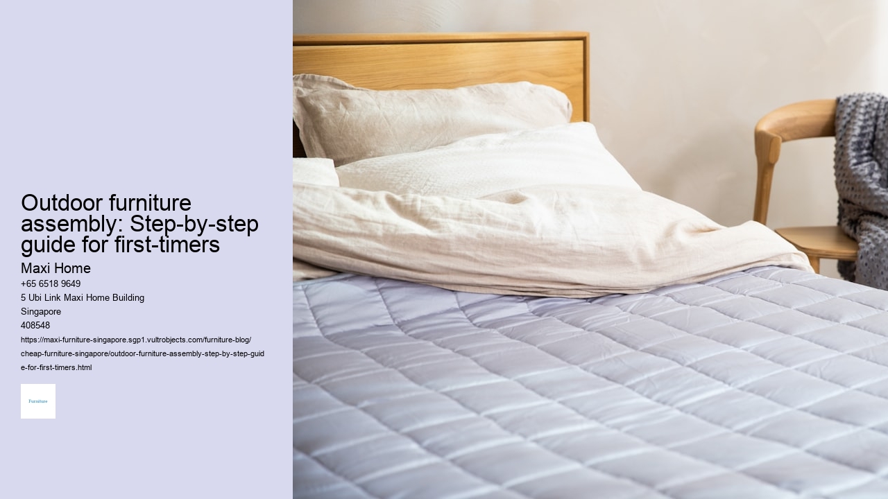 Outdoor furniture assembly: Step-by-step guide for first-timers