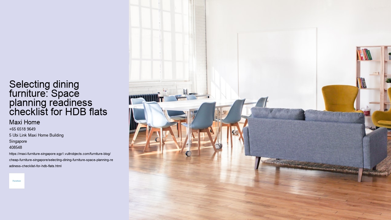 Selecting dining furniture: Space planning readiness checklist for HDB flats