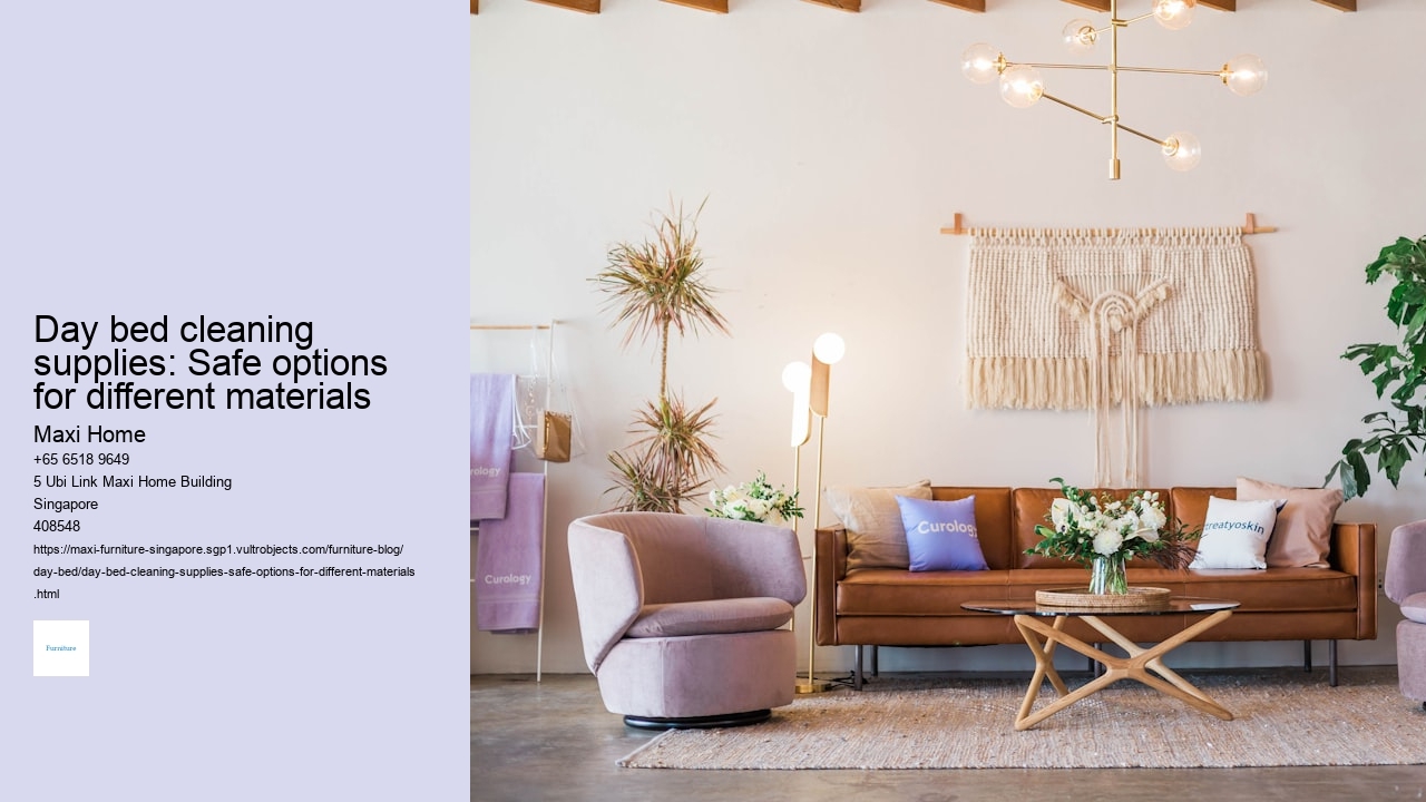 Day bed cleaning supplies: Safe options for different materials