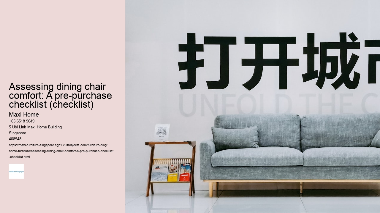 Assessing dining chair comfort: A pre-purchase checklist (checklist) Maxi Home Assessing dining chair comfort: A pre-purchase checklist (checklist)