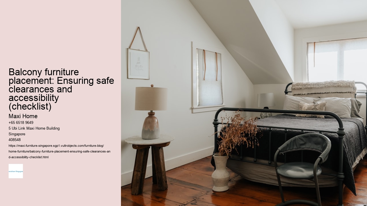 Balcony furniture placement: Ensuring safe clearances and accessibility (checklist)