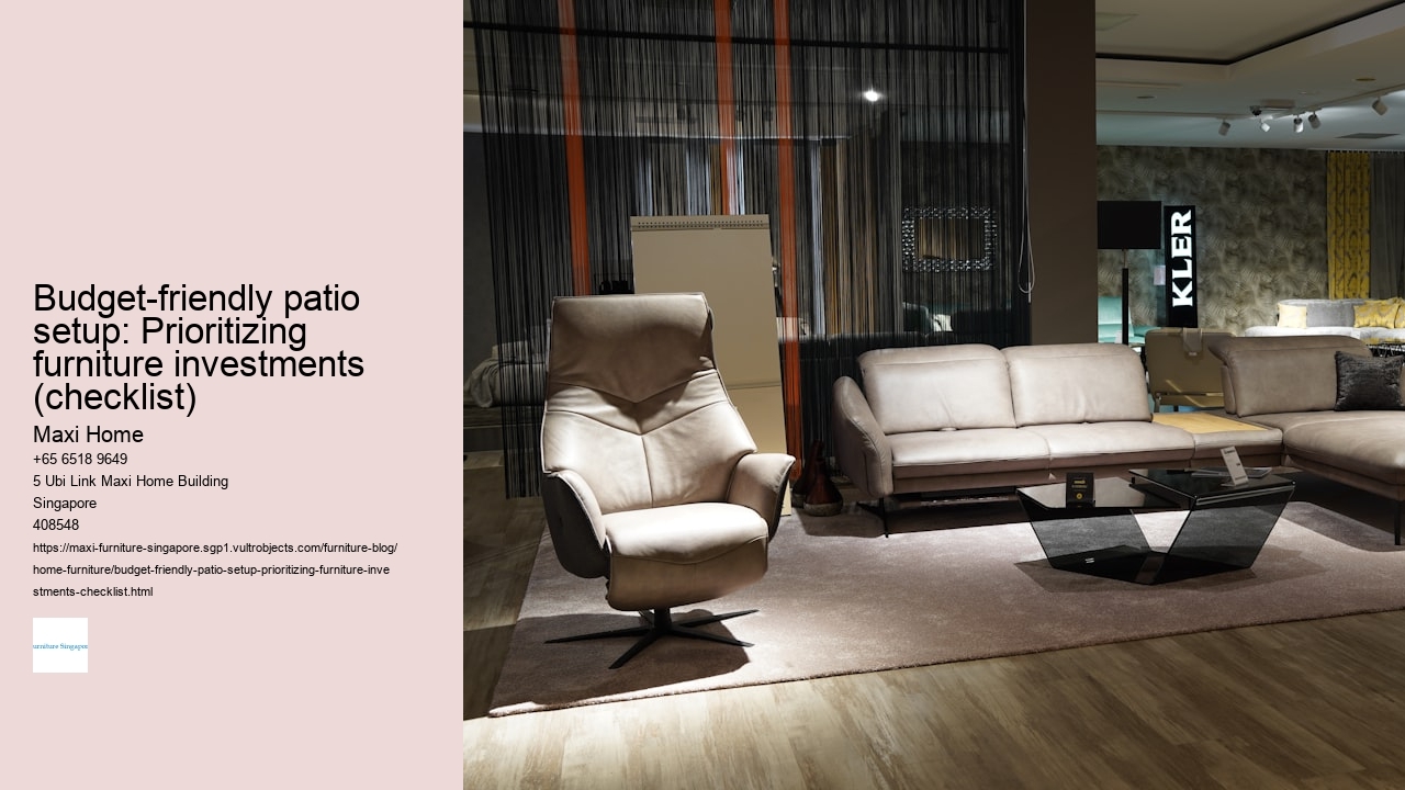 Budget-friendly patio setup: Prioritizing furniture investments (checklist)