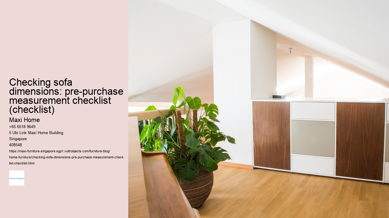 Checking sofa dimensions: pre-purchase measurement checklist (checklist)