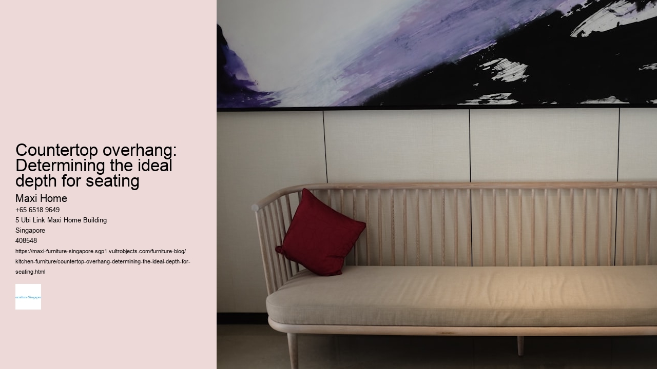 Countertop overhang: Determining the ideal depth for seating