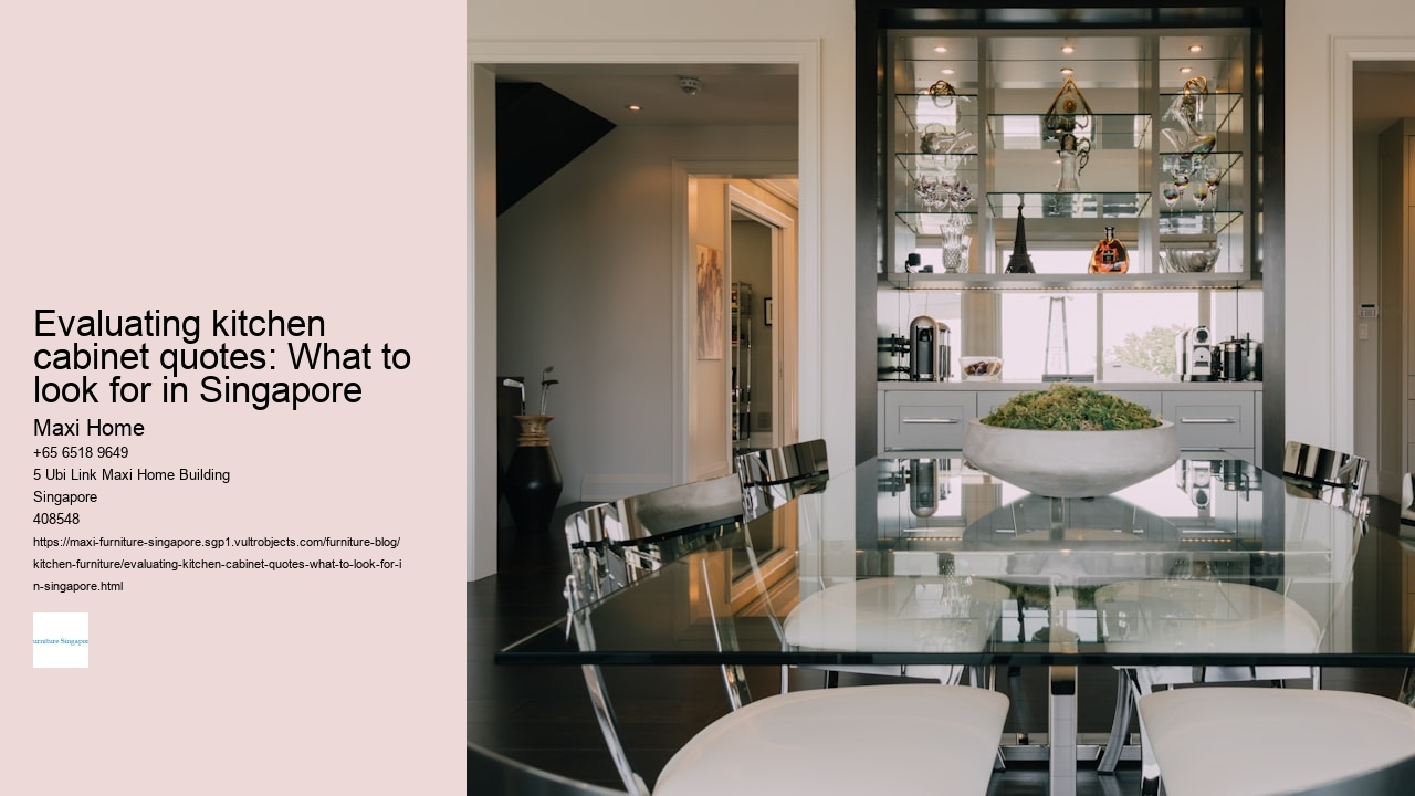 Evaluating kitchen cabinet quotes: What to look for in Singapore