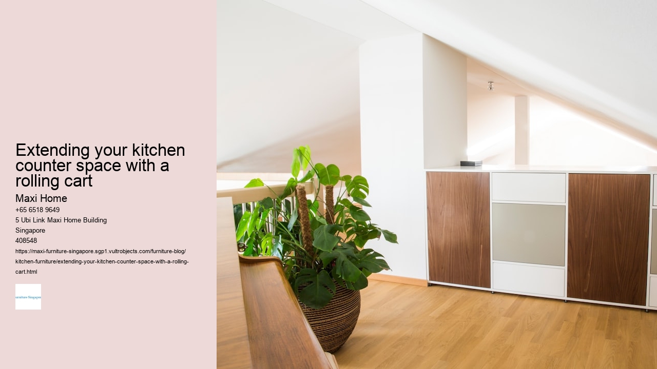 Extending your kitchen counter space with a rolling cart