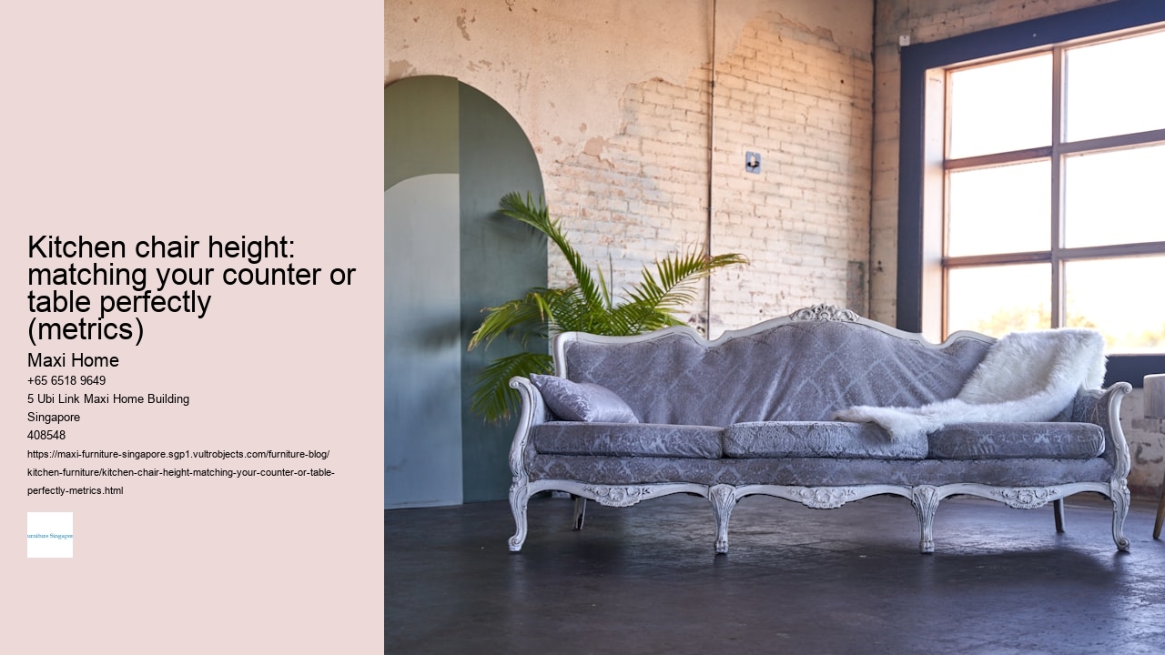 Kitchen chair height: matching your counter or table perfectly (metrics)