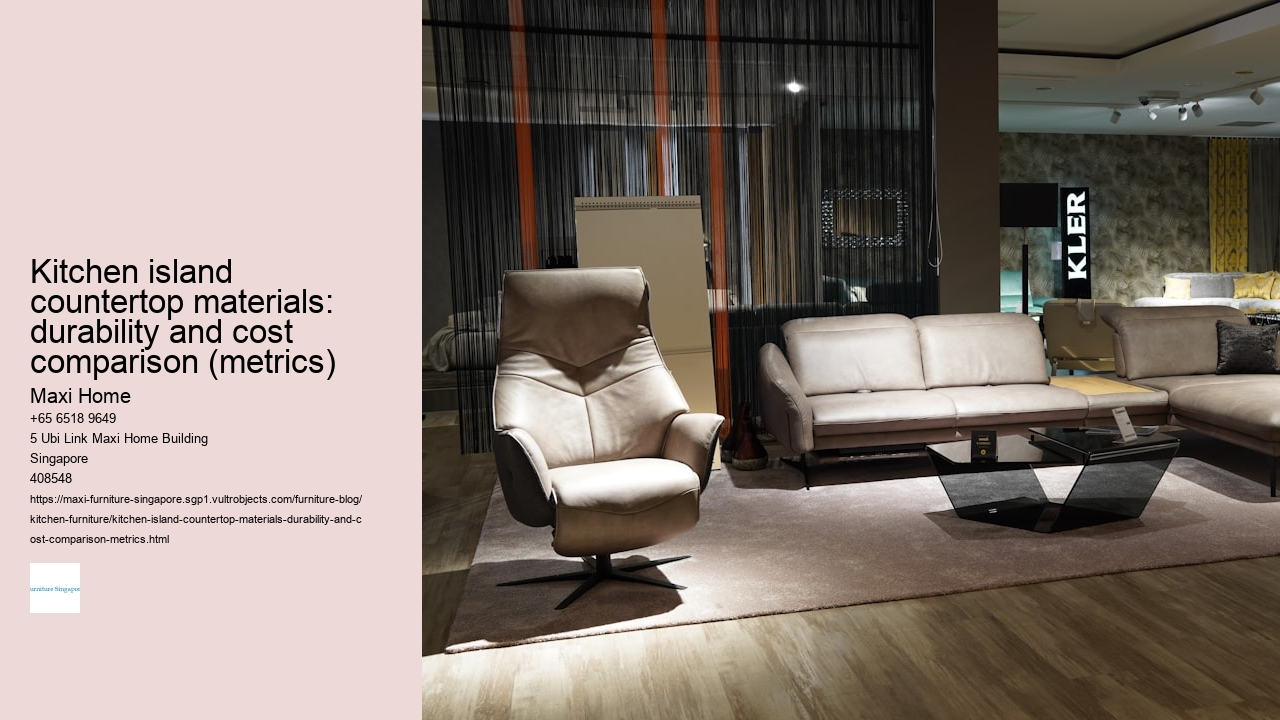 Kitchen island countertop materials: durability and cost comparison (metrics)