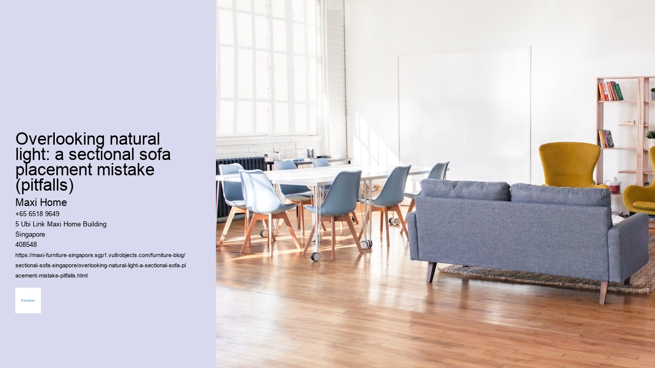 Overlooking natural light: a sectional sofa placement mistake (pitfalls)